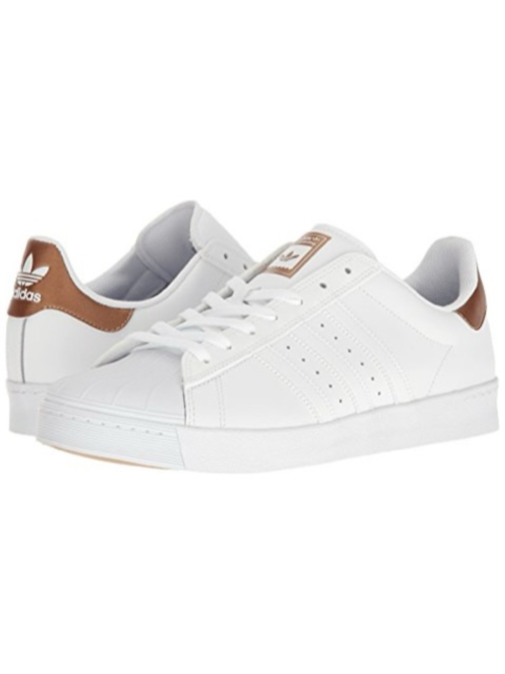 Adidas Superstar Vulc Adv Skateboarding Sneaker Shoe White Copper Womens 5.5
